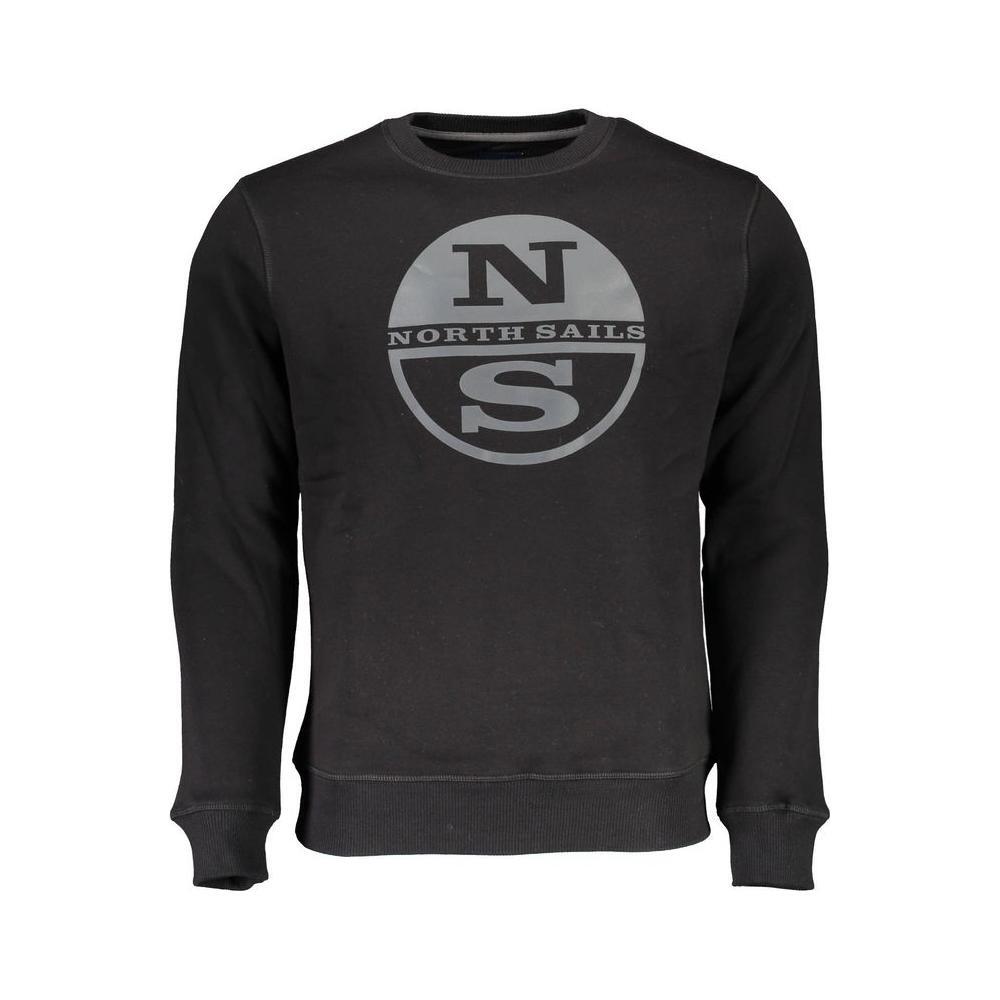 North Sails Black Cotton Men Sweater NO-16231-L