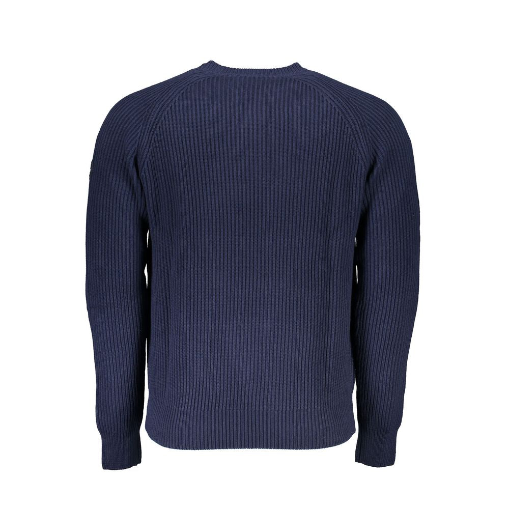 North Sails Blue Cotton Men Sweater NO-23340-S