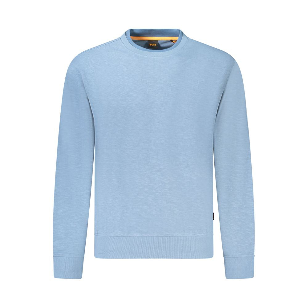 Hugo Boss Light Blue Cotton Men Sweater BO-35293-S