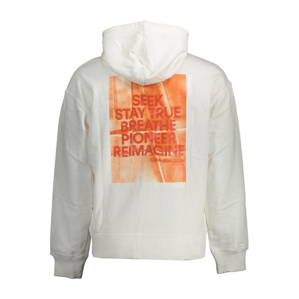 Calvin Klein White Cotton Men Sweater CA-15136-S