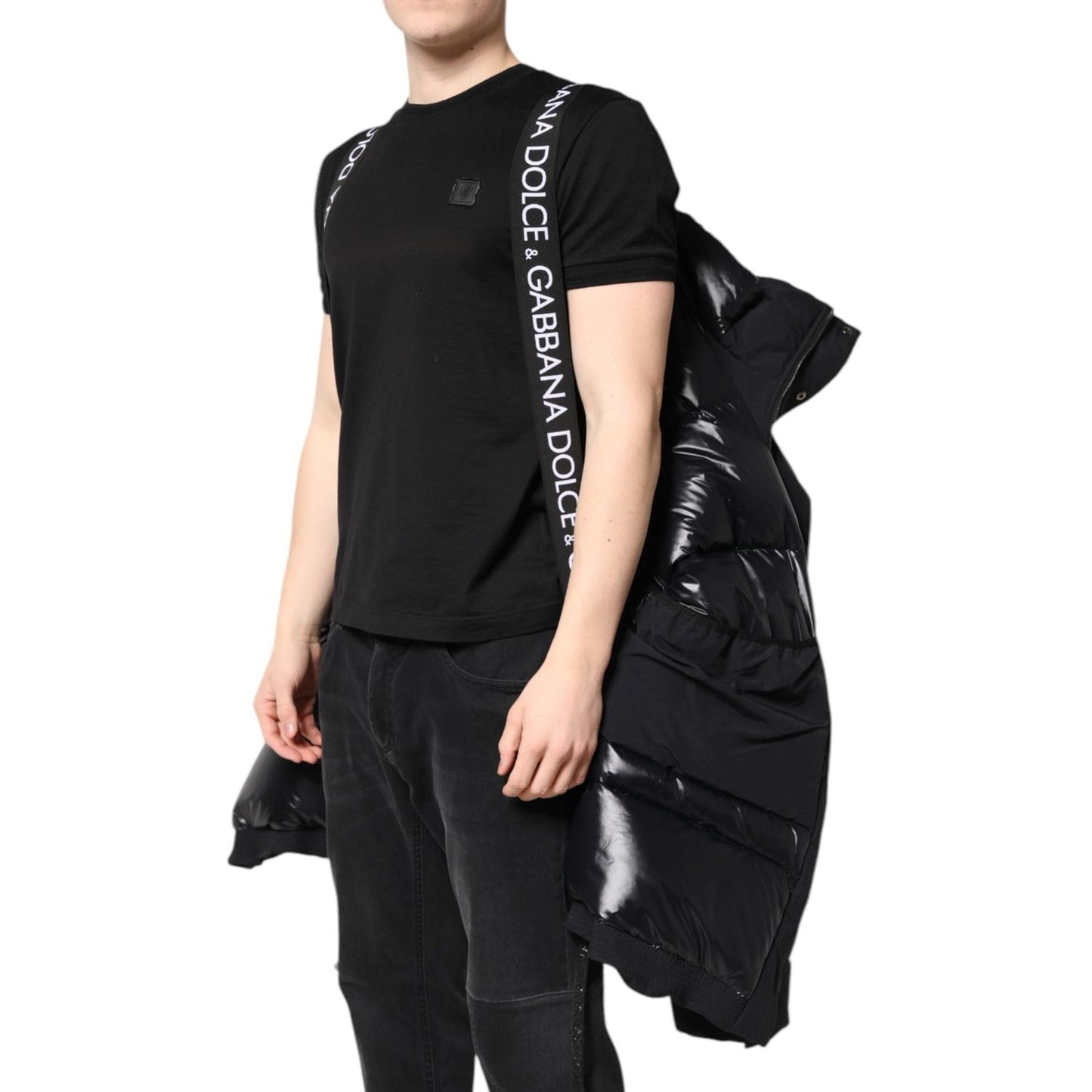 Dolce & Gabbana Black Nylon Full Zip Hooded Parka Jacket JKT41403-52