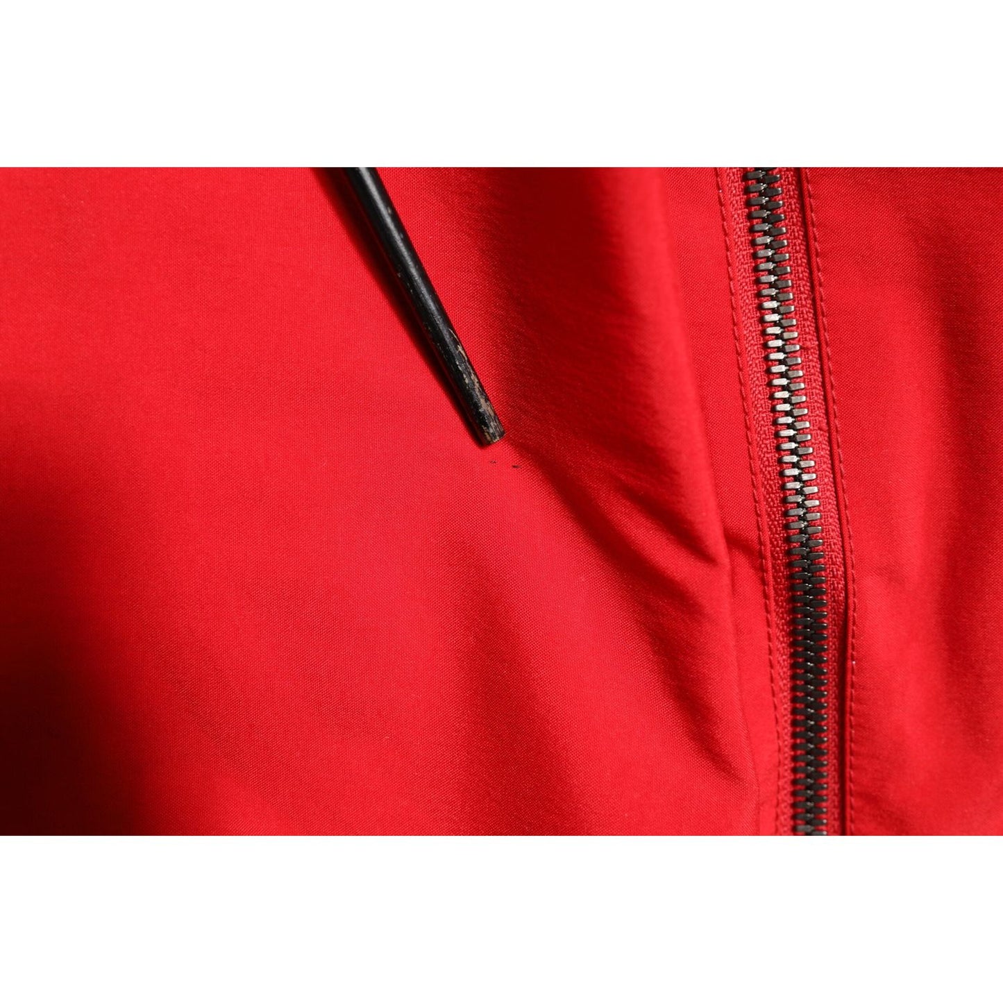 Dolce & Gabbana Red White Nylon Full Zip Windbreaker Jacket JKT41407-52