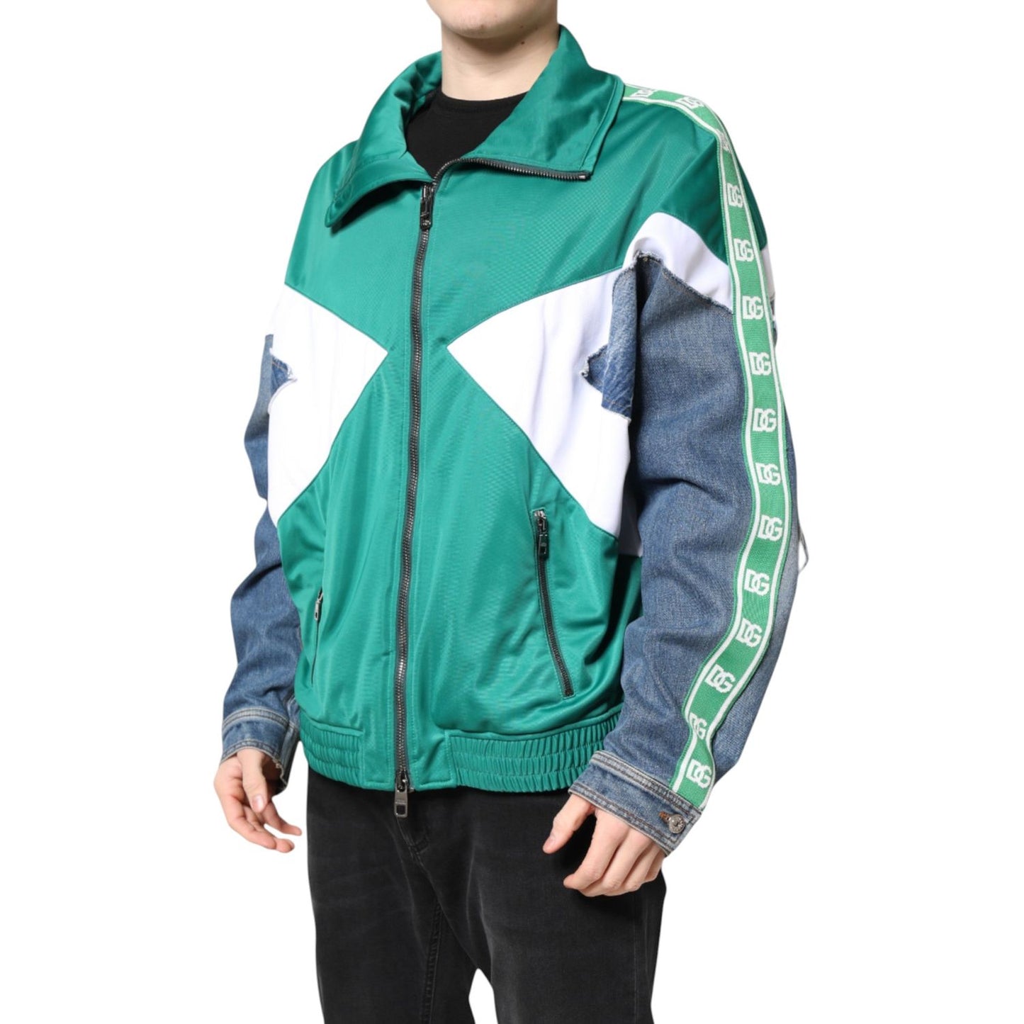 Dolce & Gabbana Multicolor Full Zip Windbreaker Jacket JKT41410-50