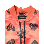 Dolce & Gabbana Orange DG Heart Full Zip Men Bomber Jacket JKT41411-54
