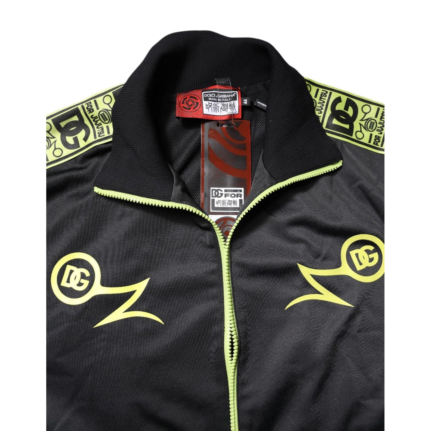 Dolce & Gabbana Black Logo Turtleneck Zip Bomber Jacket JKT41412-44