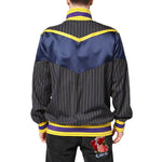 Dolce & Gabbana Black Striped Logo Full Zip Bomber Jacket JKT41413-52