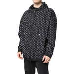 Dolce & Gabbana Black Heart Print Hooded Windbreaker Jacket JKT41420-52
