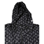 Dolce & Gabbana Black Heart Print Hooded Windbreaker Jacket JKT41420-52
