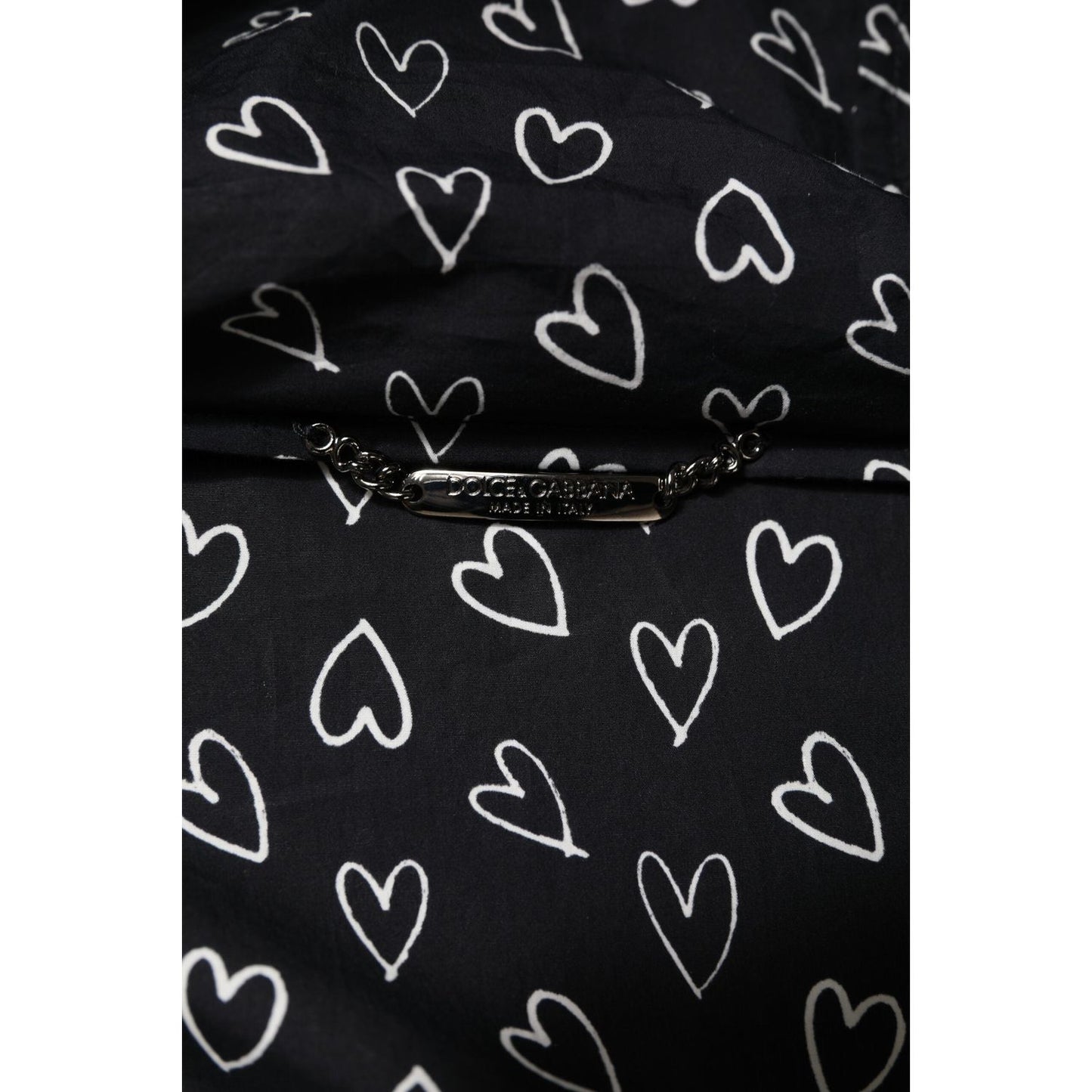 Dolce & Gabbana Black Heart Print Hooded Windbreaker Jacket JKT41420-52