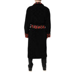 Dolce & Gabbana Black Cherry Print Wrap Robe Men Coat Jacket JKT41425-48