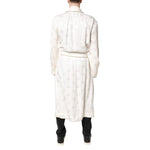 Dolce & Gabbana Ivory Silk Logo Men Wrap Robe Coat Jacket JKT41426-52