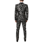 Dolce & Gabbana Black Gray MARTINI Jacquard Men 3 Piece Suit KOS2155-48