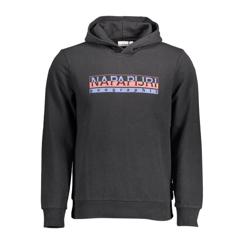 Napapijri Black Cotton Men Sweater NA-37299-XXL