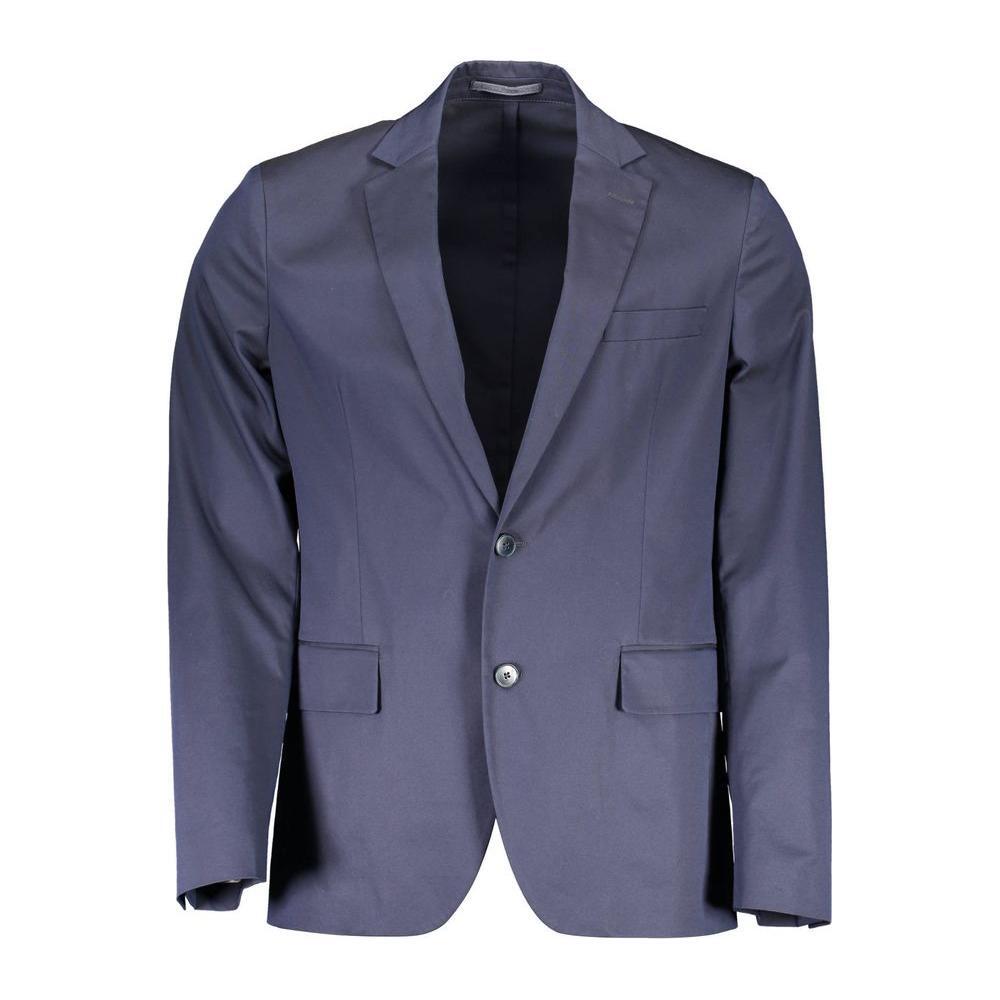 Gant Blue Cotton Men Jacket GA-37818-IT50 | L