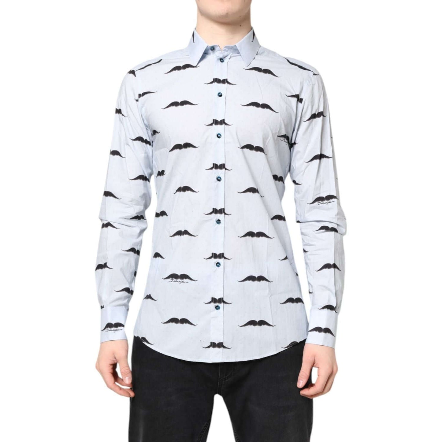 Dolce & Gabbana Light Blue Cotton MARTINI Formal Dress Shirt TSH87805-39