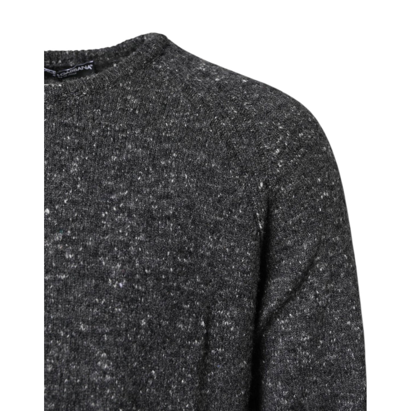 Dolce & Gabbana Gray Wool Knitted Round Neck Pullover Sweater THS90417-54