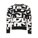 Dolce & Gabbana Black White Knit Logo Print Pullover Sweater TSH90251-48