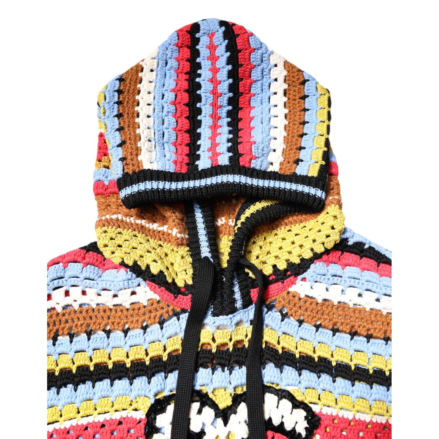 Dolce & Gabbana Multicolor Cotton Hooded Pullover Sweater TSH90258-50