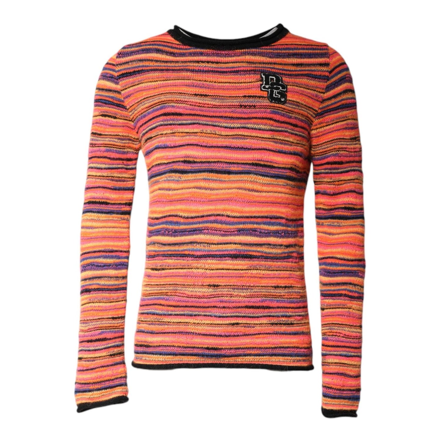 Dolce & Gabbana Multicolor Wool DGLogo Knit Pullover Sweater TSH90260-48