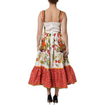 Dolce & Gabbana White Vegetables Sleeveless A-line Dress DR81695-36