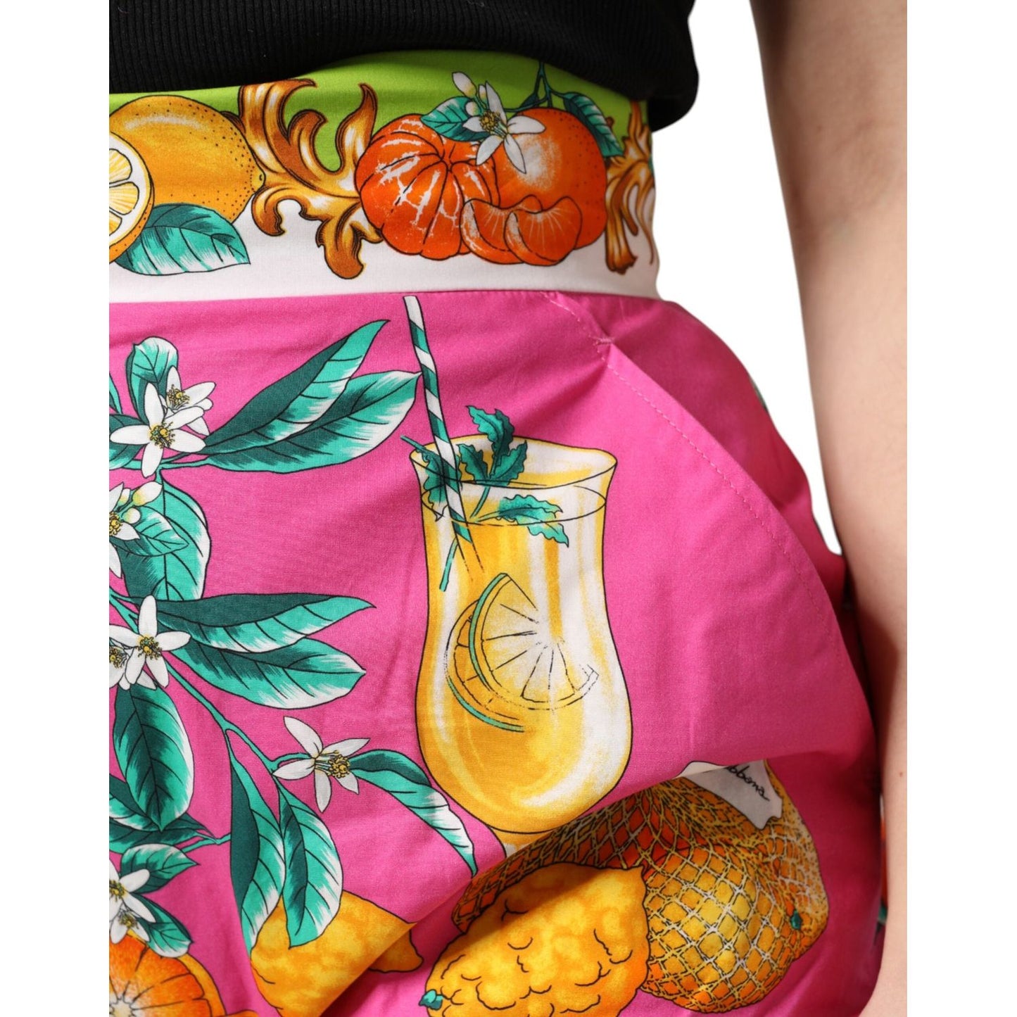 Dolce & Gabbana Pink Printed High Waist Hot Pants Shorts PAN76315-38