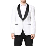 Dolce & Gabbana White Nylon Single Breasted Coat Blazer KOS2311-50