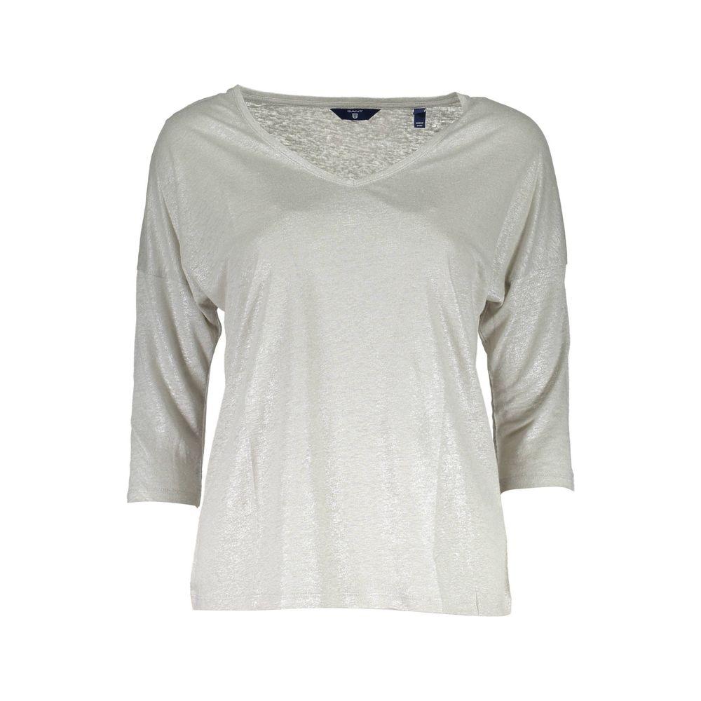 Gant Gray Linen Women Sweater