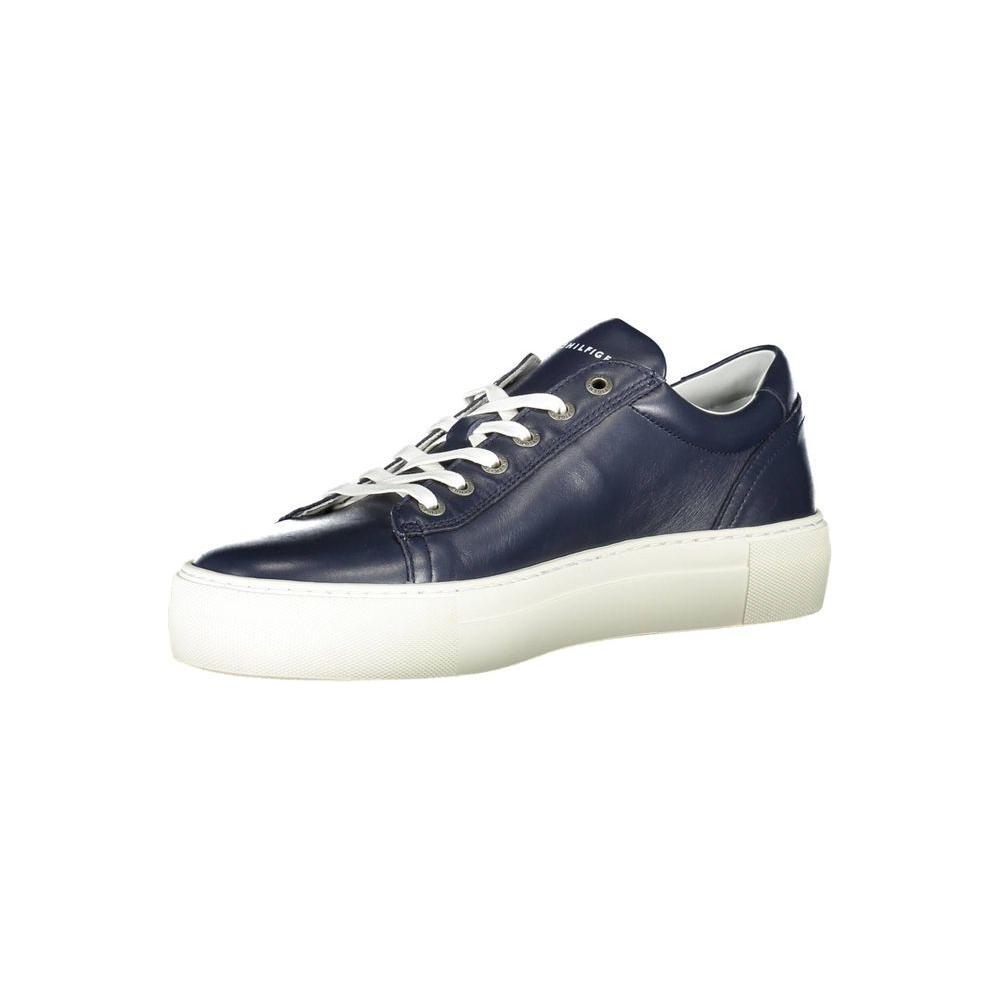 Tommy Hilfiger Blue Leather Men Sneaker TO-1348-EU40/US7