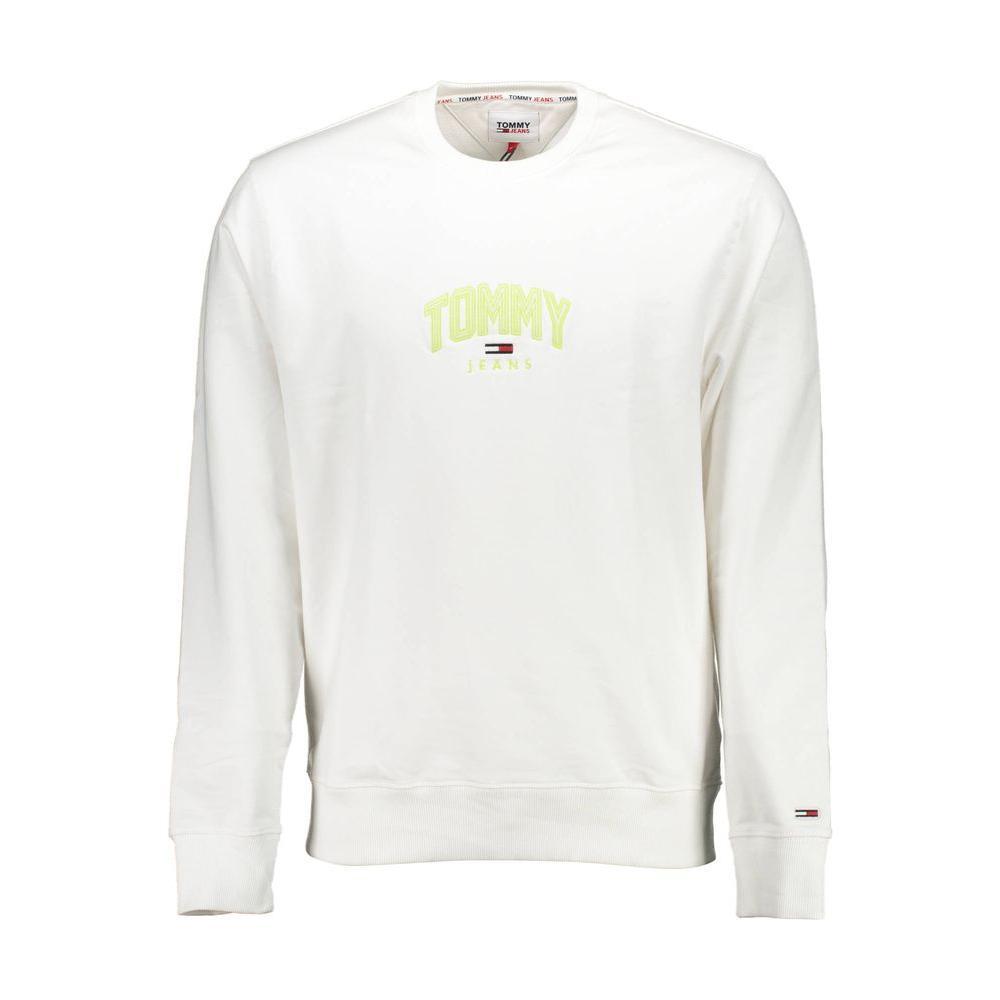 Tommy Hilfiger White Cotton Unisex Sweatshirt TO-2809-XXL