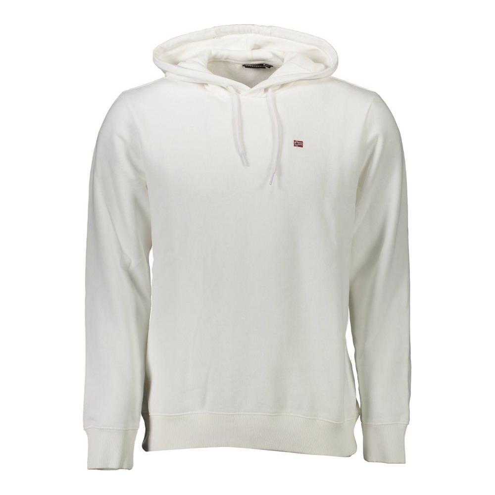 Napapijri White Cotton Men Sweater NA-8358-XXL