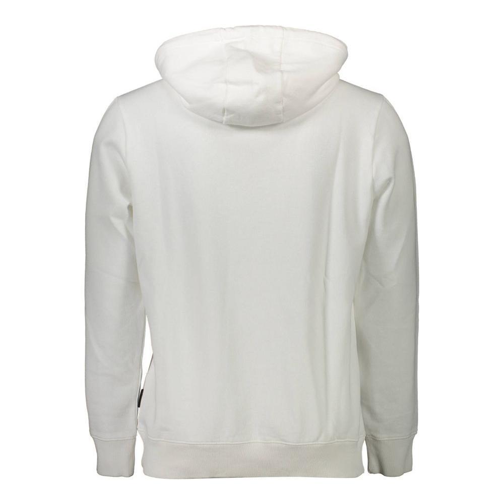Napapijri White Cotton Men Sweater NA-8358-XXL