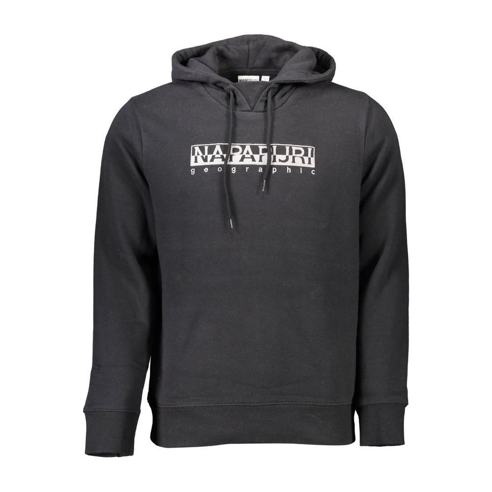Napapijri Black Cotton Men Sweater NA-8639-XXL