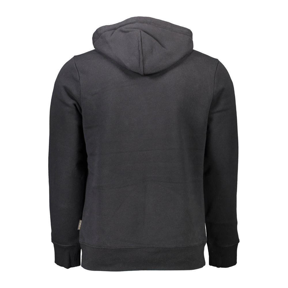 Napapijri Black Cotton Men Sweater NA-8639-XXL