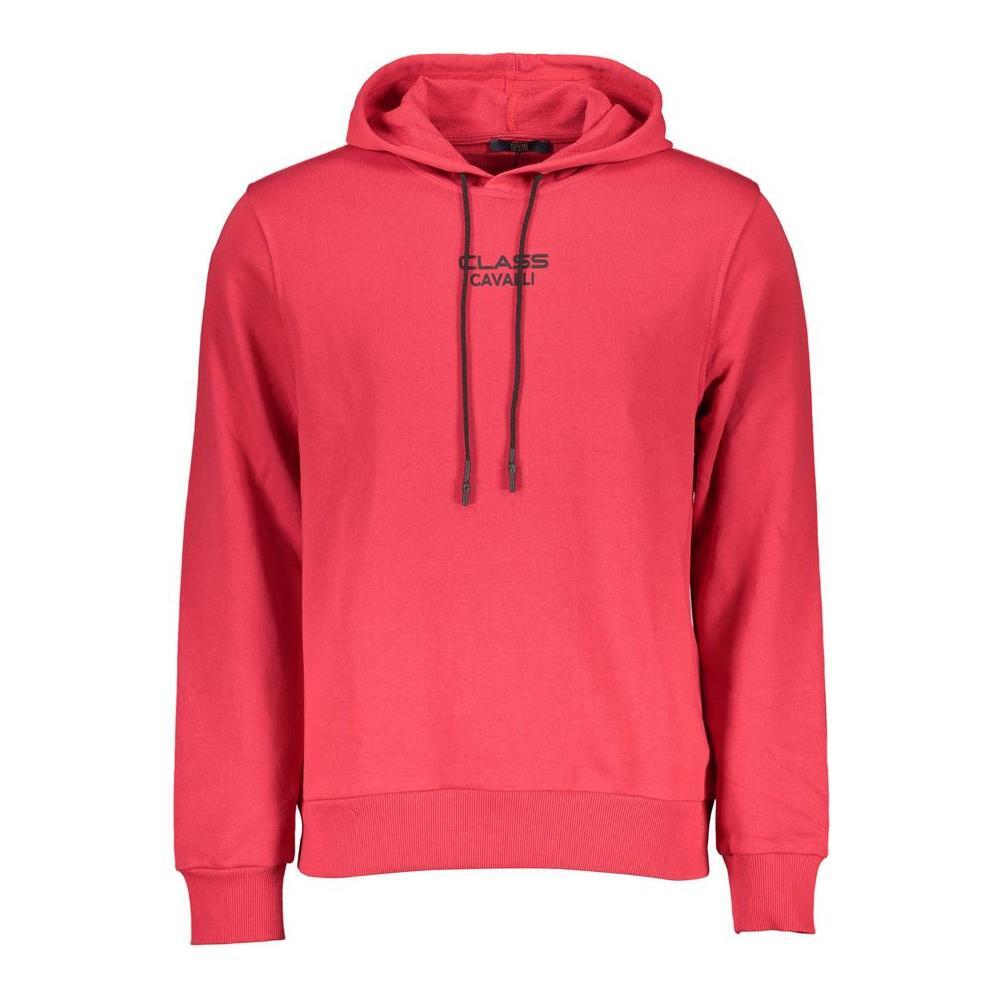 Cavalli Class Red Cotton Men Sweater CA-10551-XL