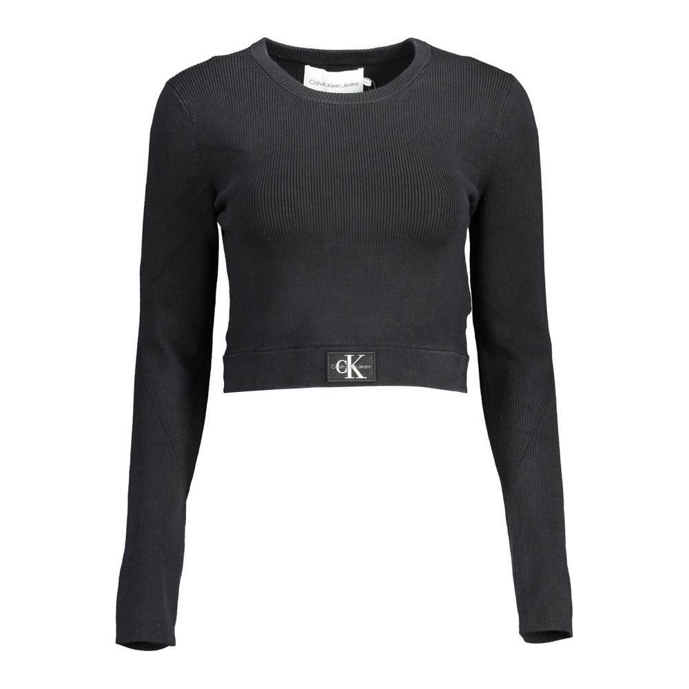 Calvin Klein Black Lyocell Women Sweater CA-12080-XL