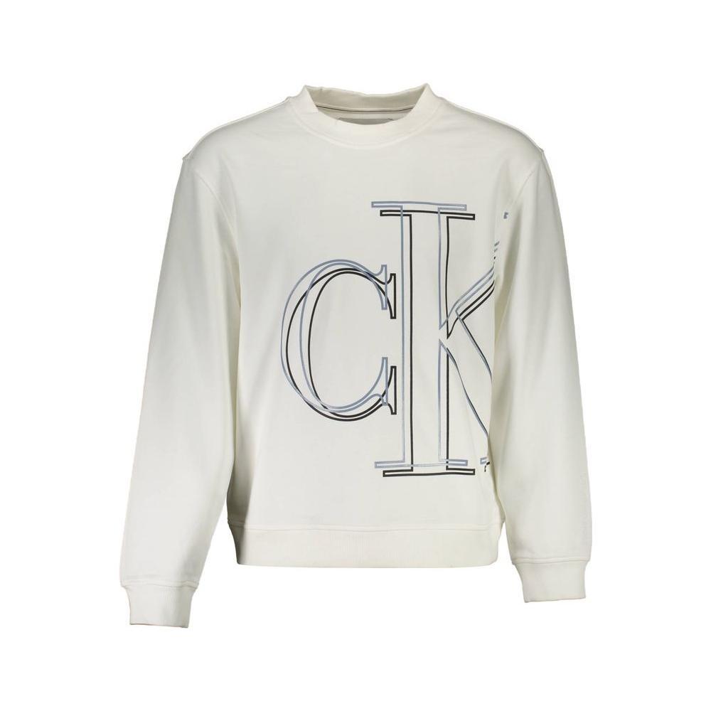 Calvin Klein White Cotton Men Sweater CA-13474-XXL
