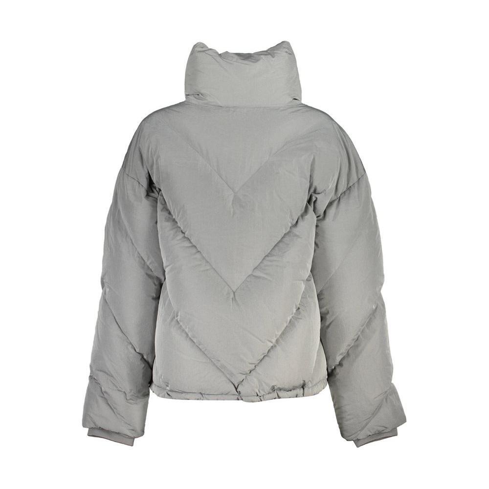 K-WAY Elegant Gray Long-Sleeved Jacket KW-22238-XS