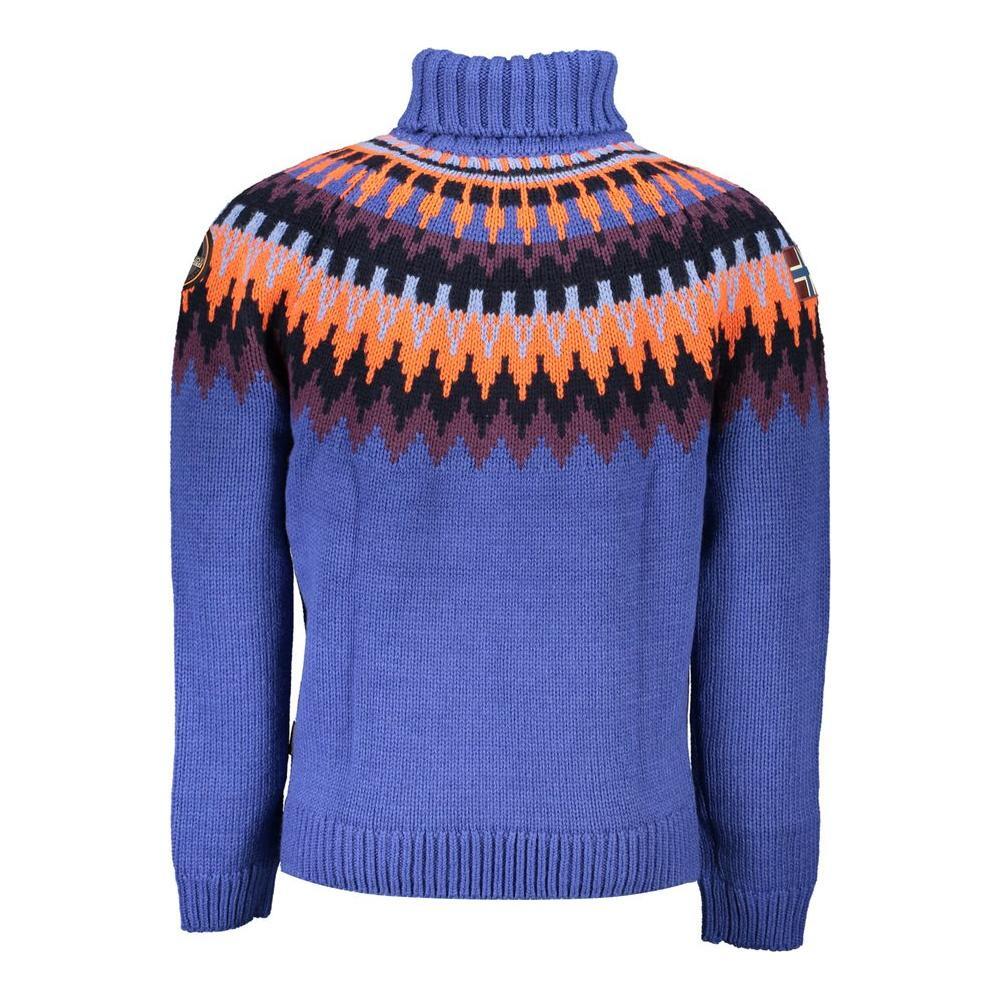 Napapijri Blue Acrylic Men Sweater NA-25323-M