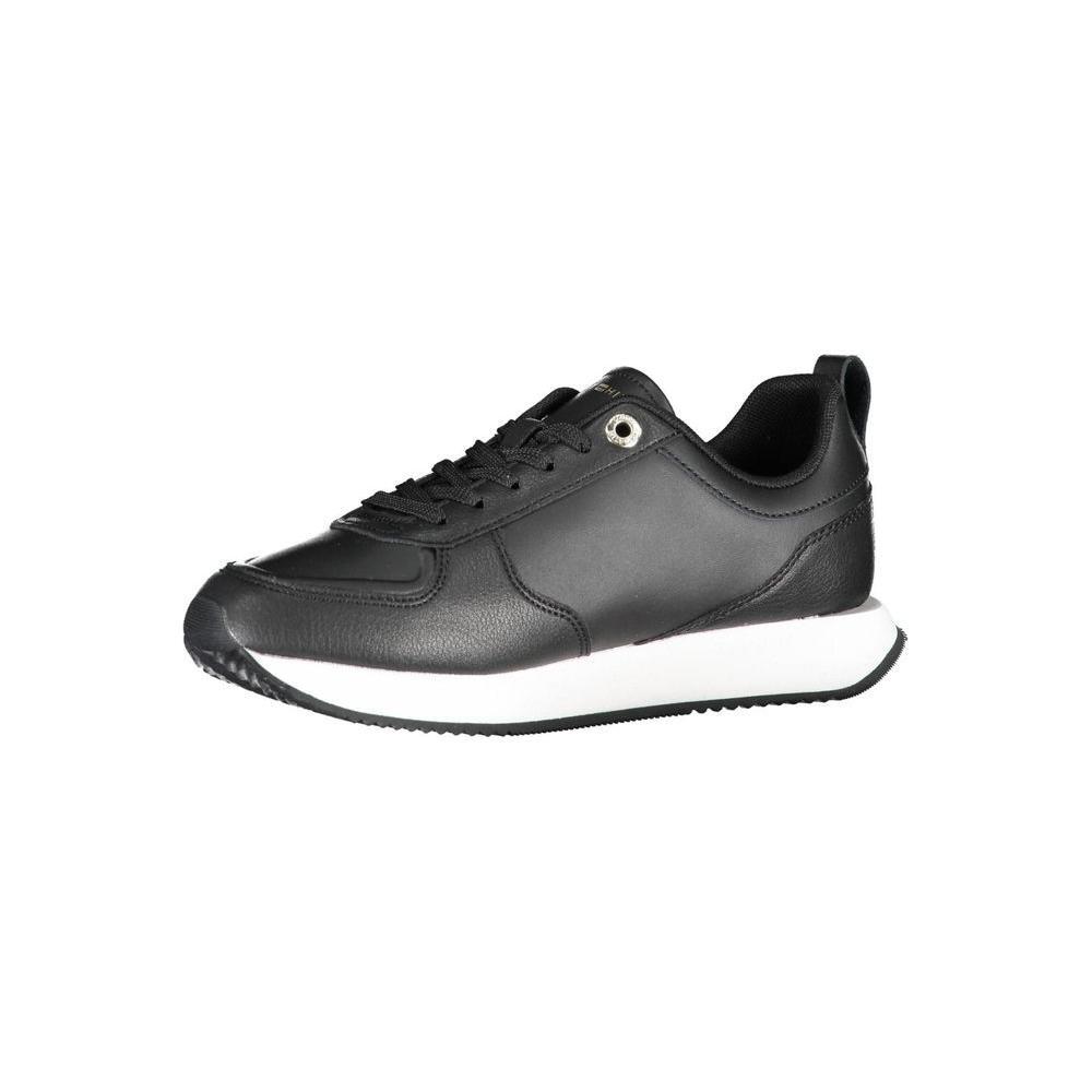 Tommy Hilfiger Black Leather Women Sneaker TO-26141-EU36/US6