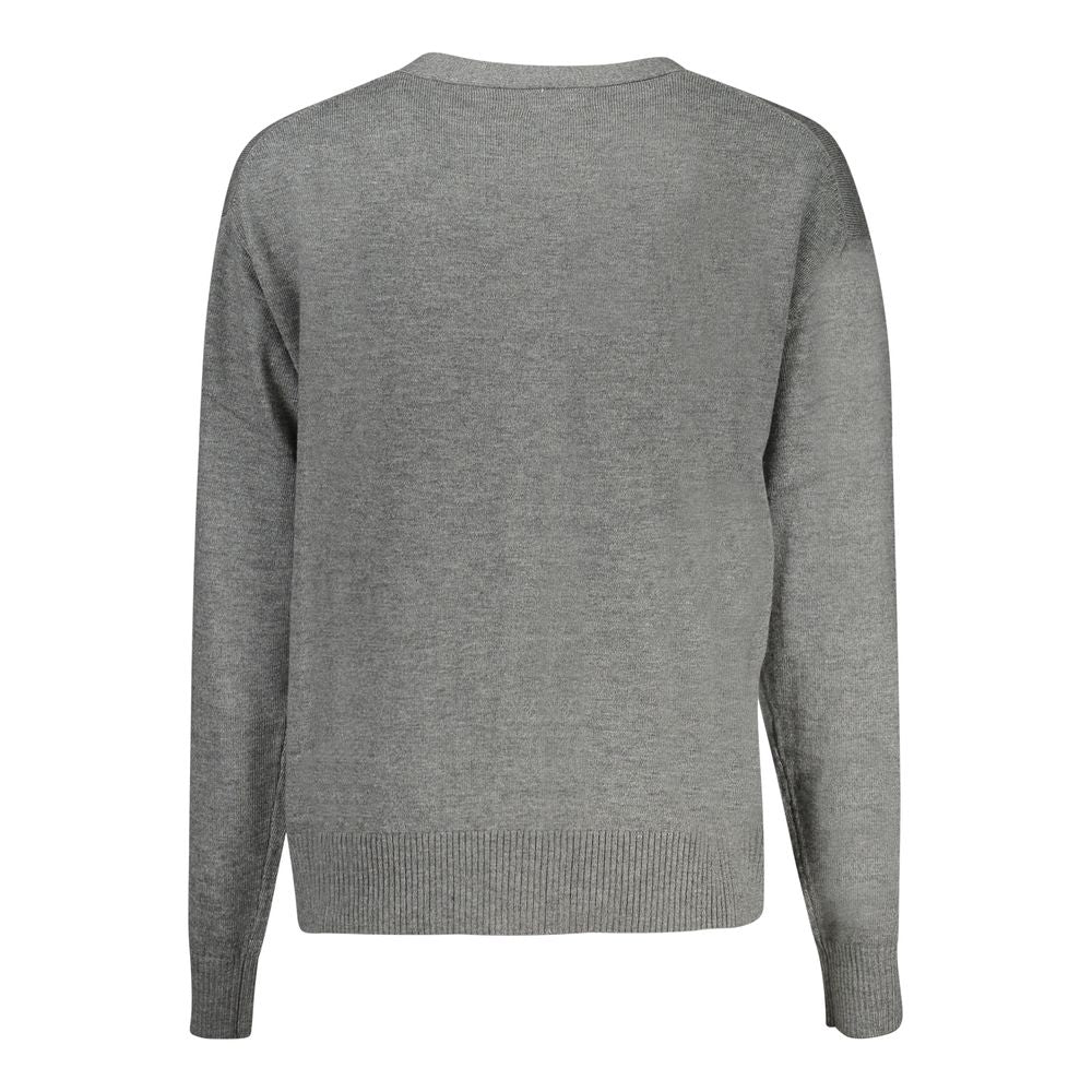 Guess Jeans Gray Polyester Sweater GU-32446-XS