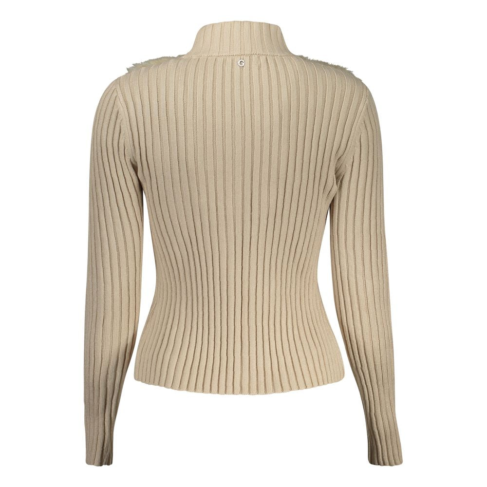 Guess Jeans Beige Polyester Sweater GU-32441-XS