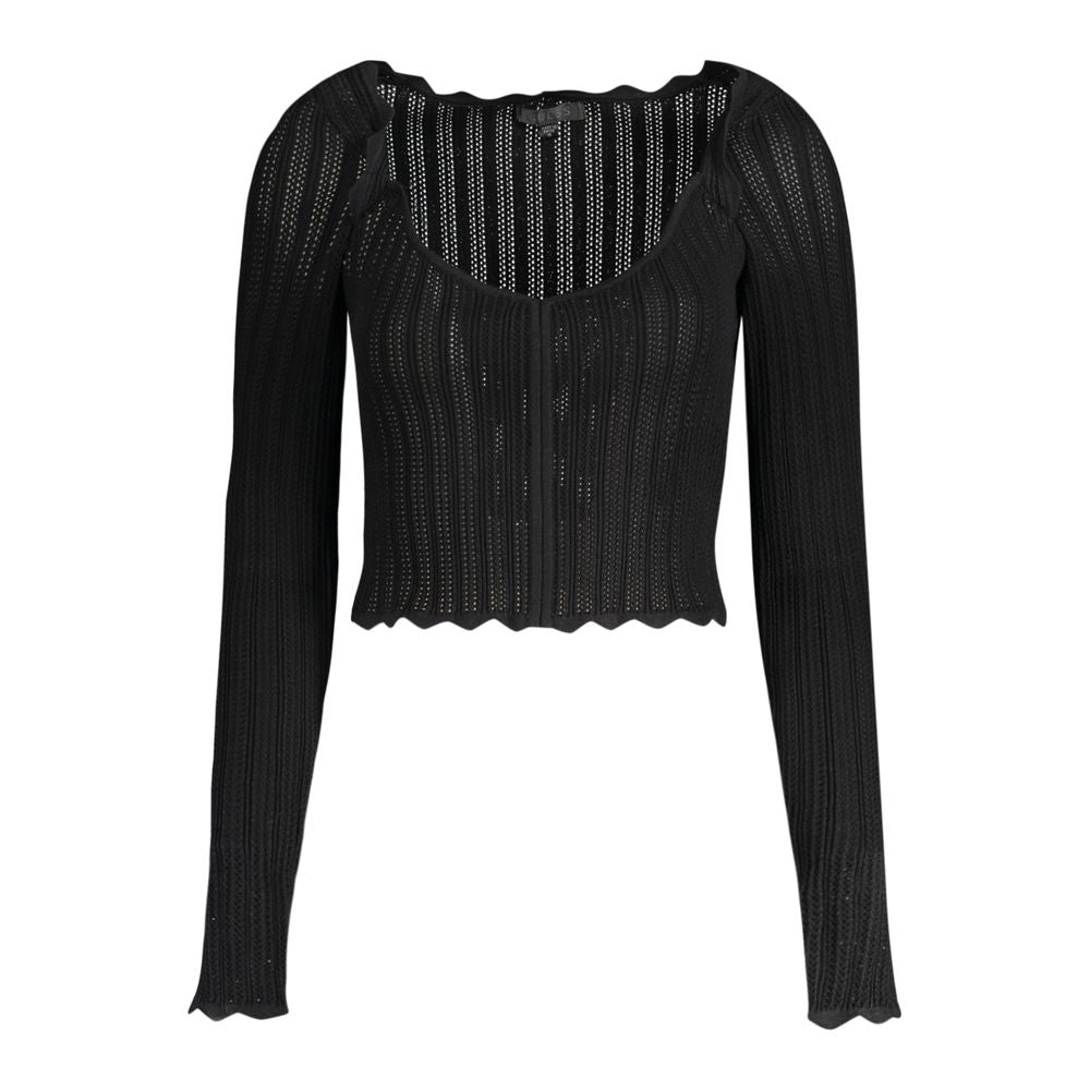Guess Jeans Black Viscose Women Sweater GU-33729-M