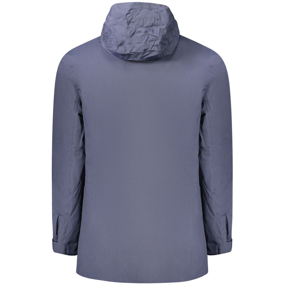 K-WAY Blue Polyamide Men Jacket KW-34210-XL