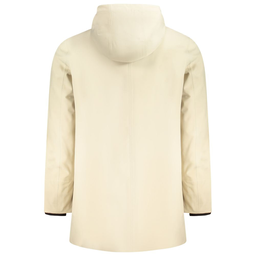 K-WAY Beige Polyester Men Jacket KW-34237-XXL