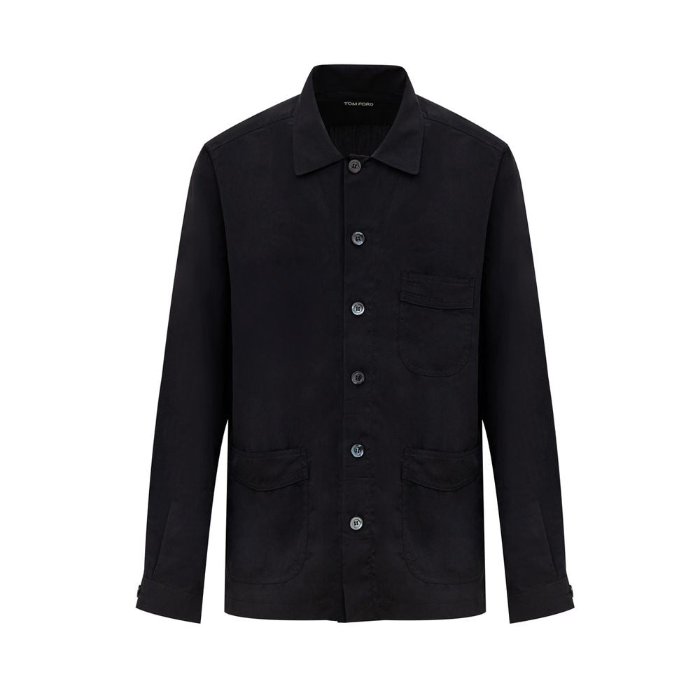 Tom Ford Black Lyocell Shirt TO-9304676-43