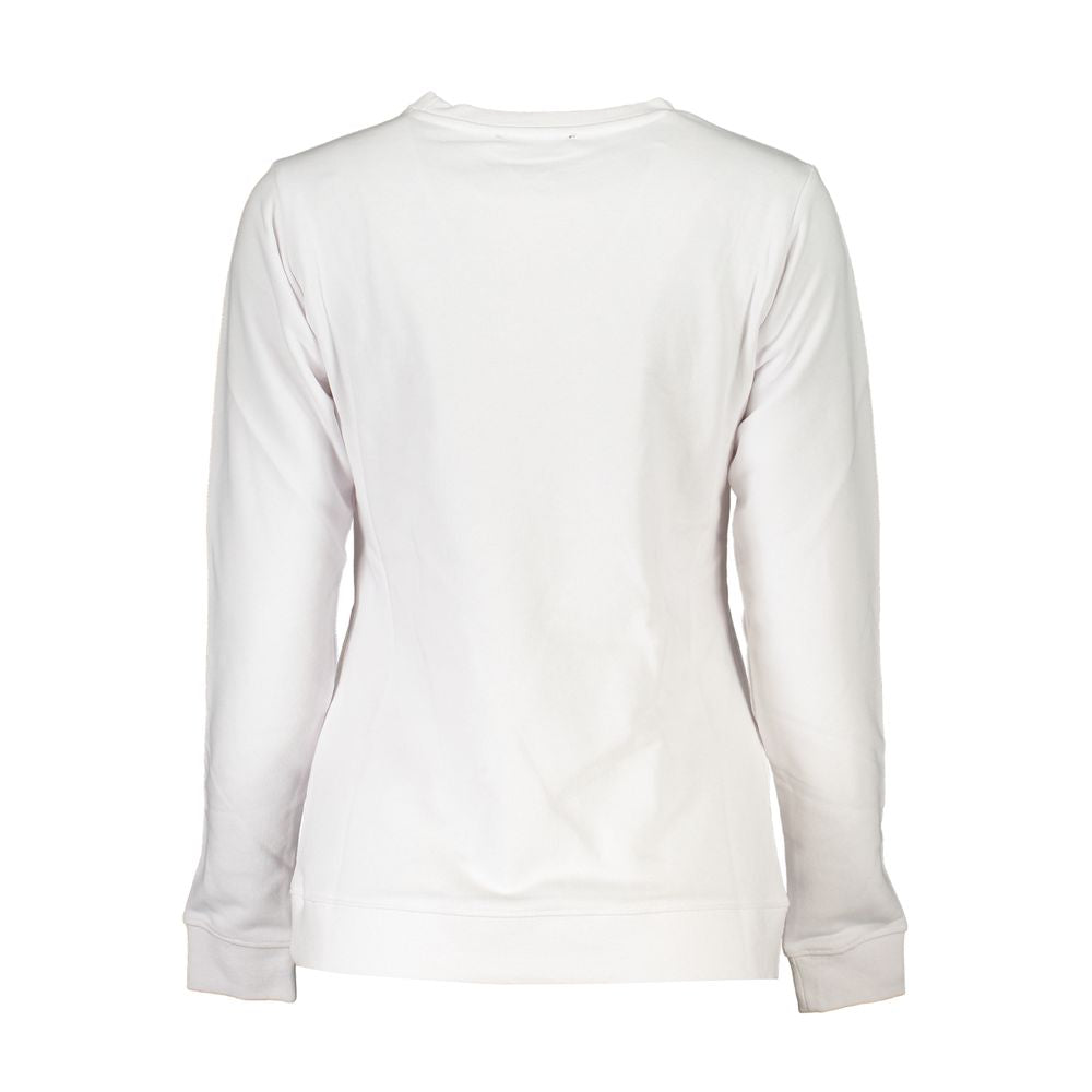 Cavalli Class White Cotton Sweater CA-26780-XS