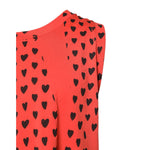 Dolce & Gabbana Red Cotton Sleeveless DG Heart Logo T-shirt