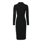 Dolce & Gabbana Black Long Sleeves Bodycon Sheath Midi Dress