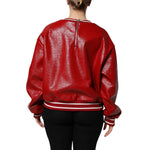 Dolce & Gabbana Red Wool DGLogo Embroidery Pullover Sweater