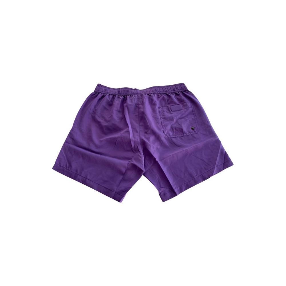 Trussardi Beachwear Purple Polyester Men Swim Short TR-24815-M